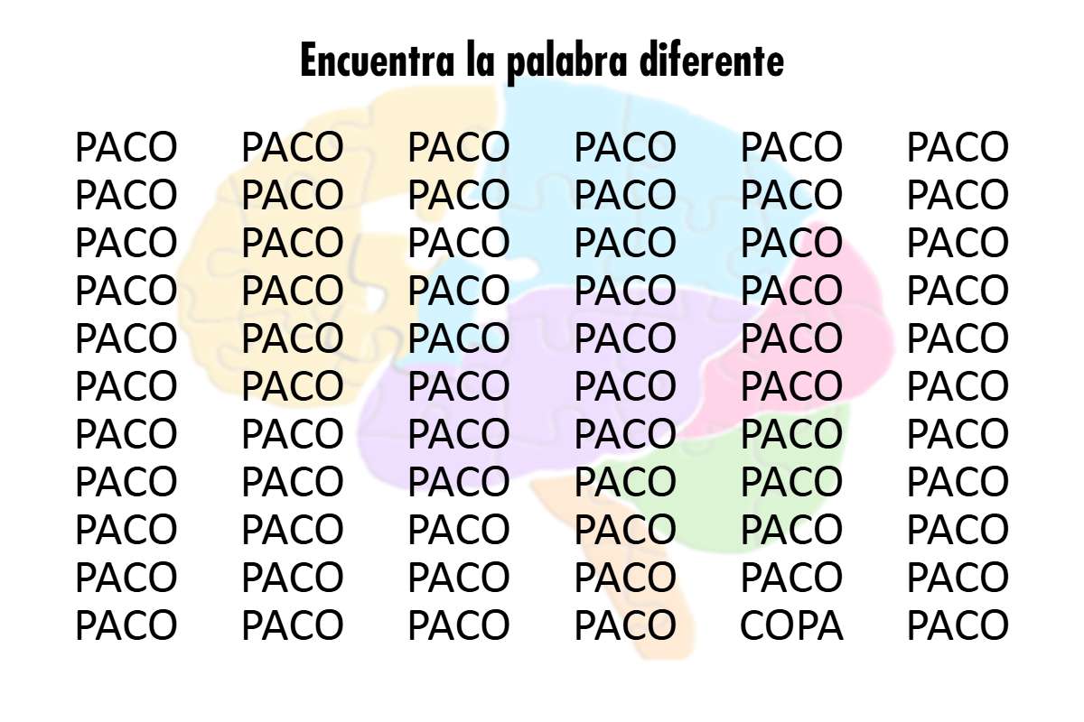 Encuentra la palabra diferente