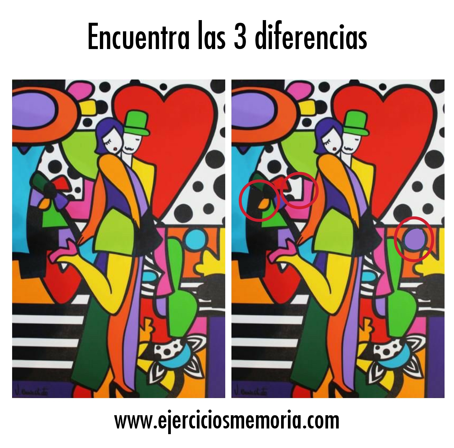 Solución al ejercicio: Encuentra las tres diferencias