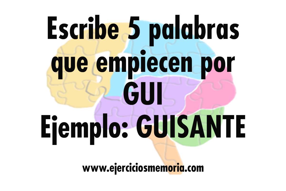 Ejercicio de palabras