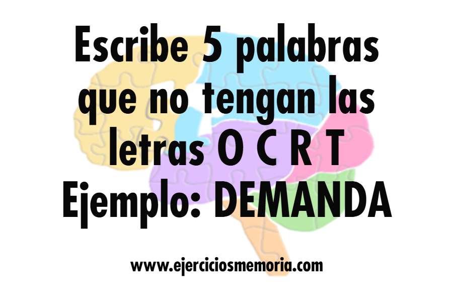Ejercicio de palabras