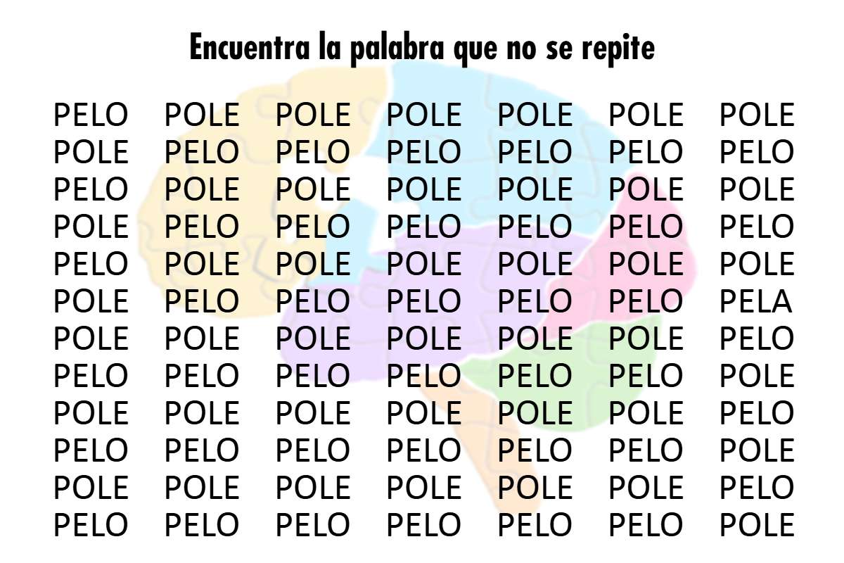 Encuentra la palabra que no se repite