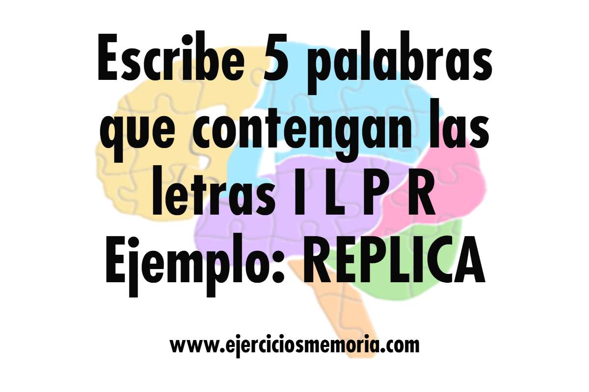 Ejercicio de palabras