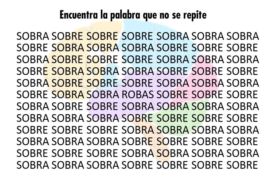 Encuentra la palabra que no se repite