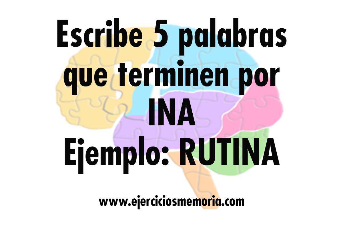 Ejercicio de palabras