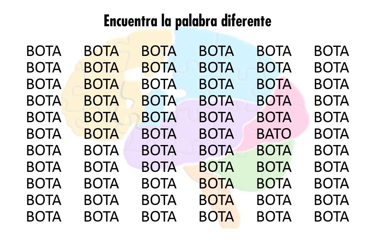 Encuentra la palabra diferente