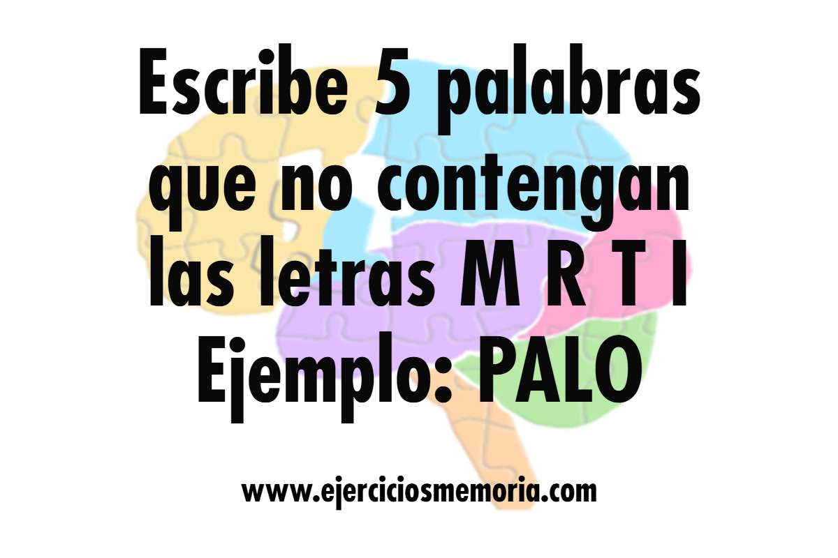 Ejercicio de palabras