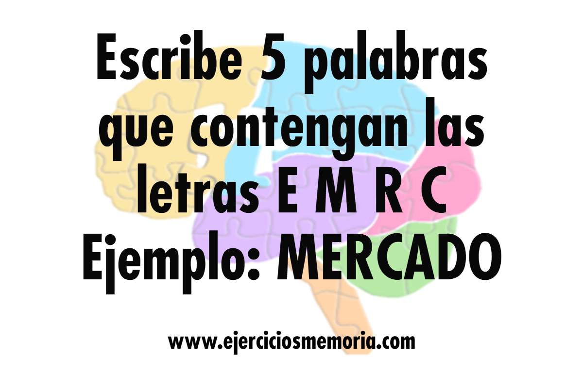 Ejercicio de palabras