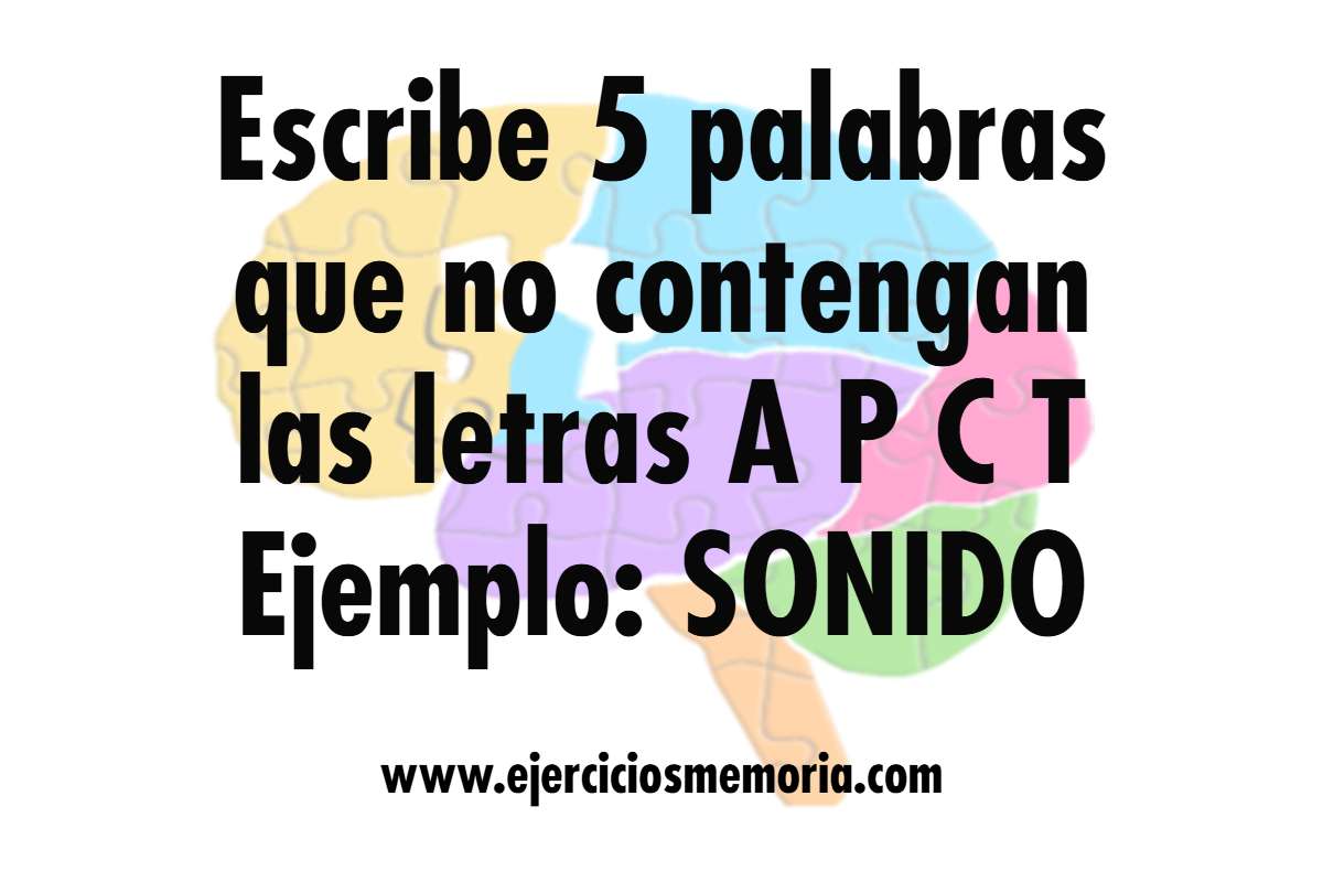 Ejercicio de palabras