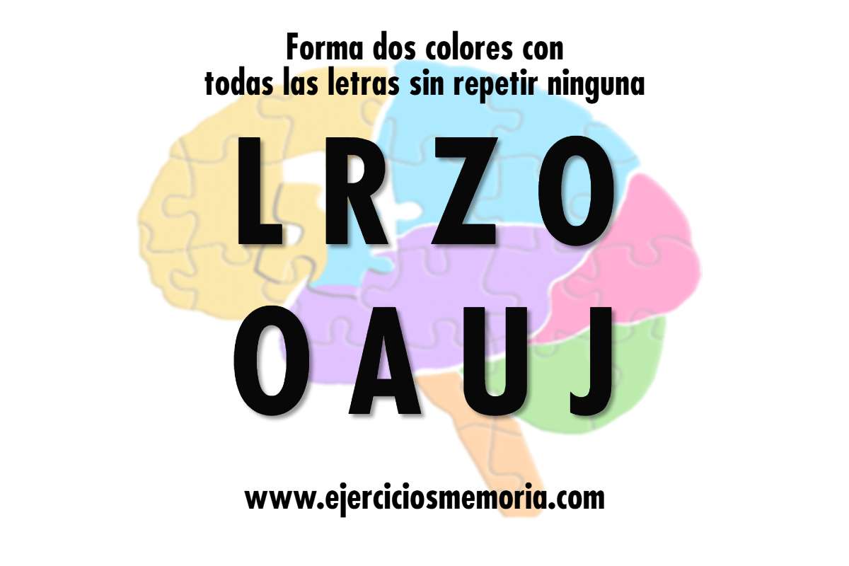 Forma dos palabra con las letras