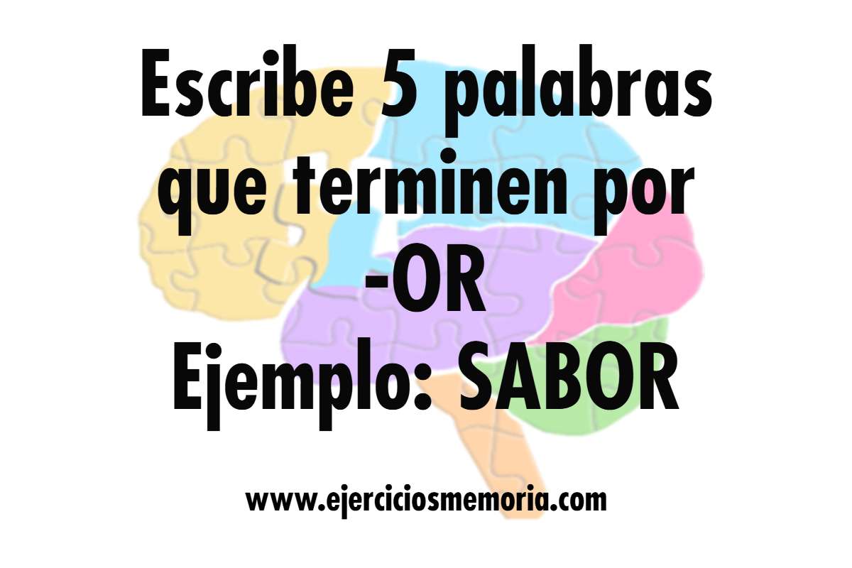 Ejercicio de palabras