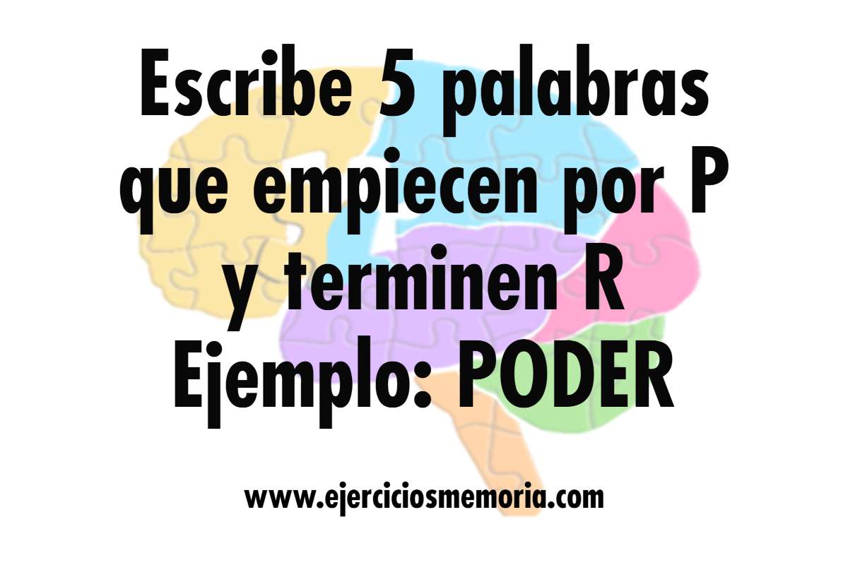 Ejercicio de palabras