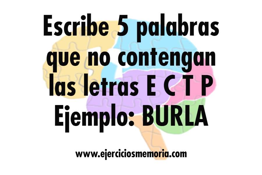 Ejercicio de palabras