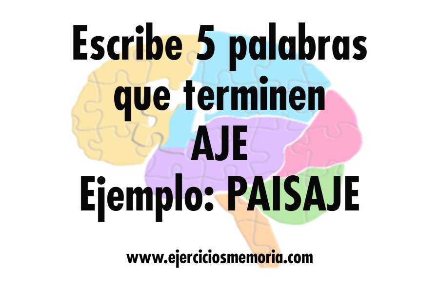 Ejercicio de palabras