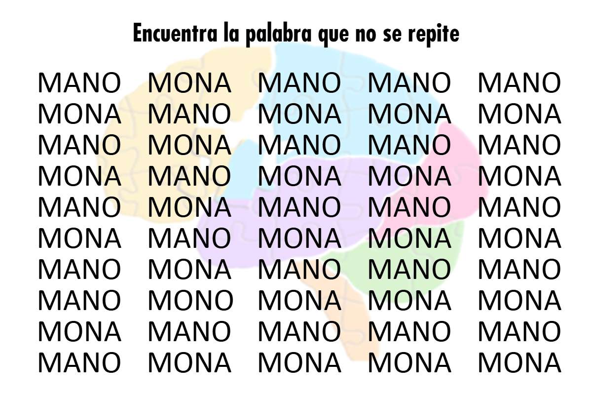 Encuentra la palabra que no se repite