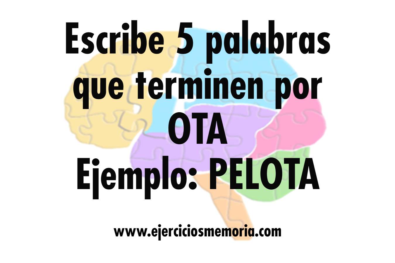 Ejercicio de palabras