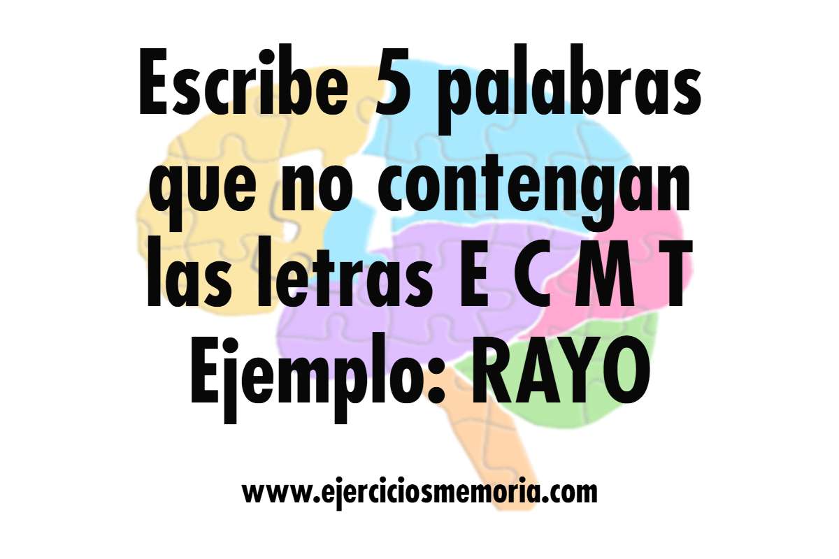 Ejercicio de palabras