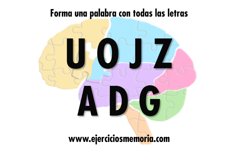 Forma una palabra con las letras