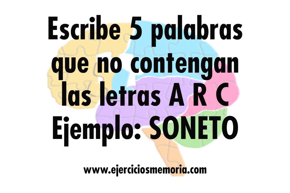 Ejercicio de palabras