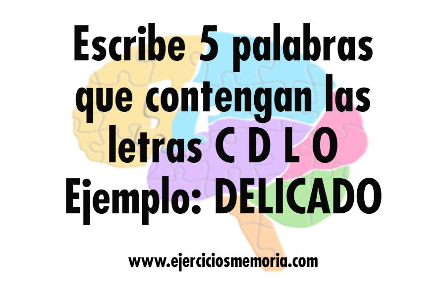 Ejercicio de palabras