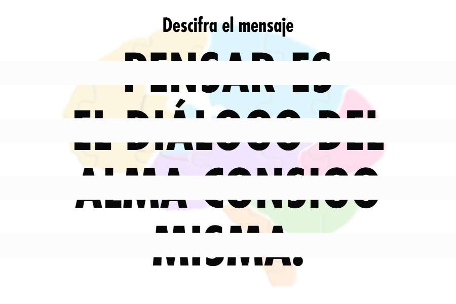 Mensaje oculto con líneas