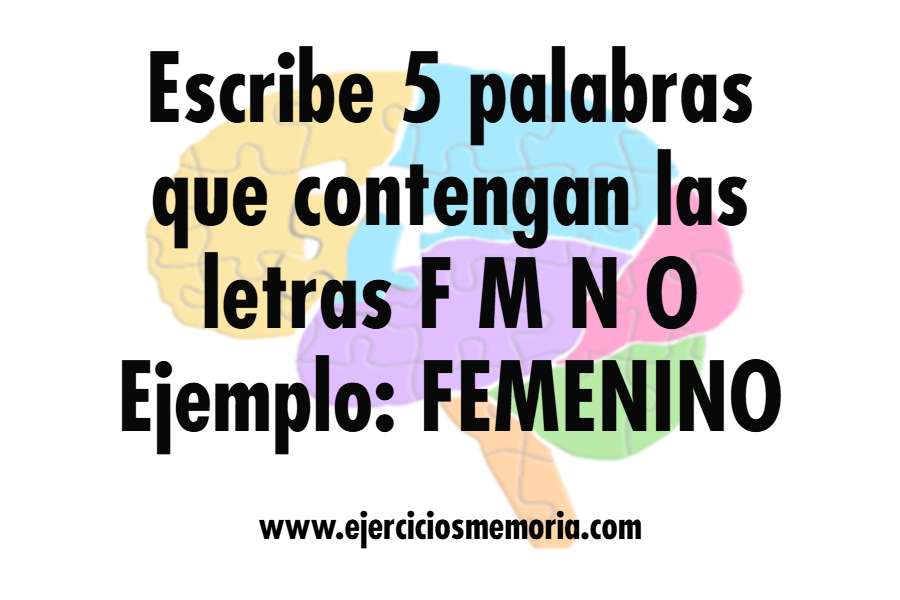 Ejercicio de palabras