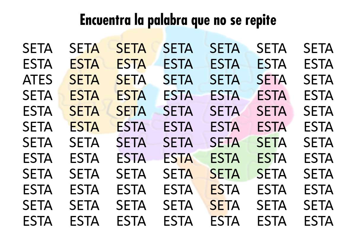 Encuentra la palabra que no se repite