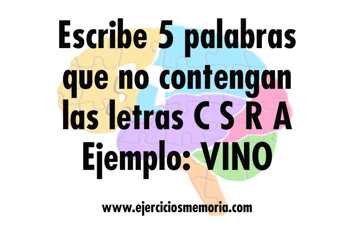 Ejercicio de palabras