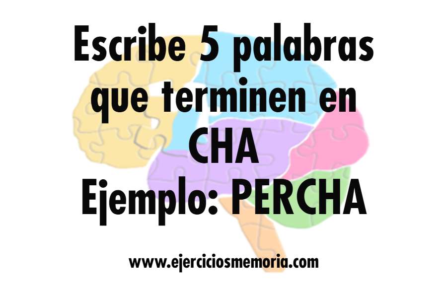 Ejercicio de palabras