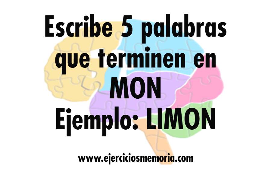 Ejercicio de palabras