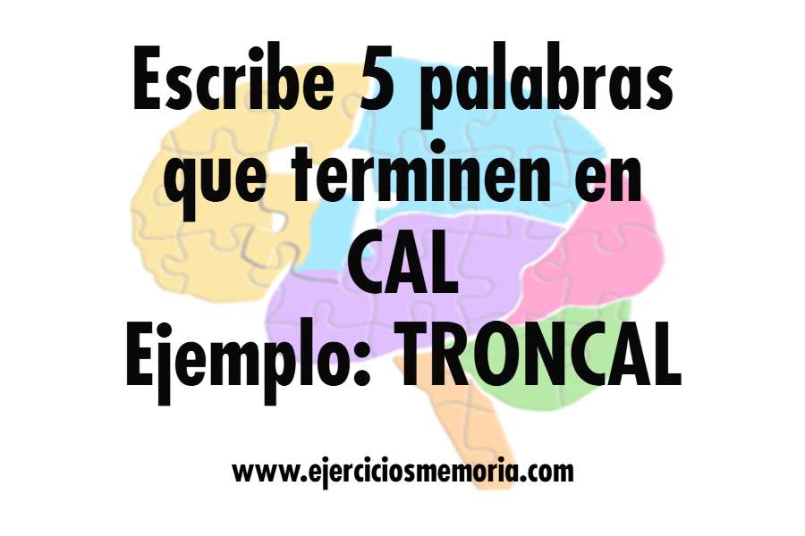 Ejercicio de palabras