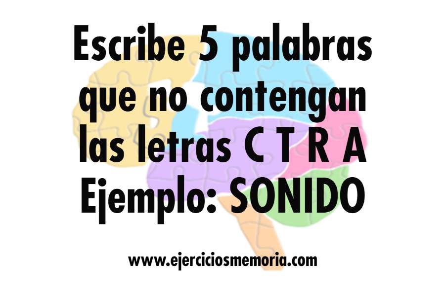 Ejercicio de palabras