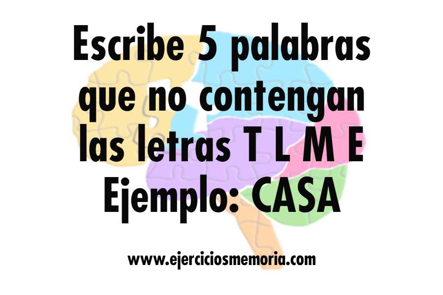 Ejercicio de palabras