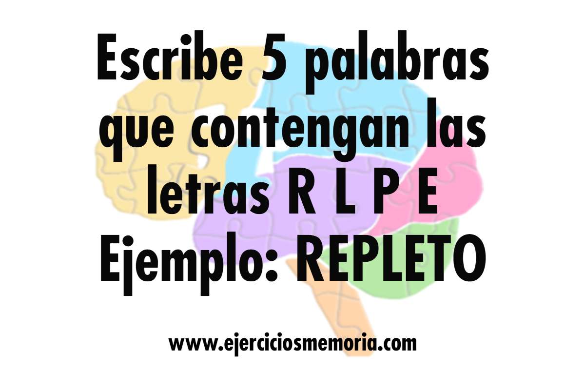 Ejercicio de palabras