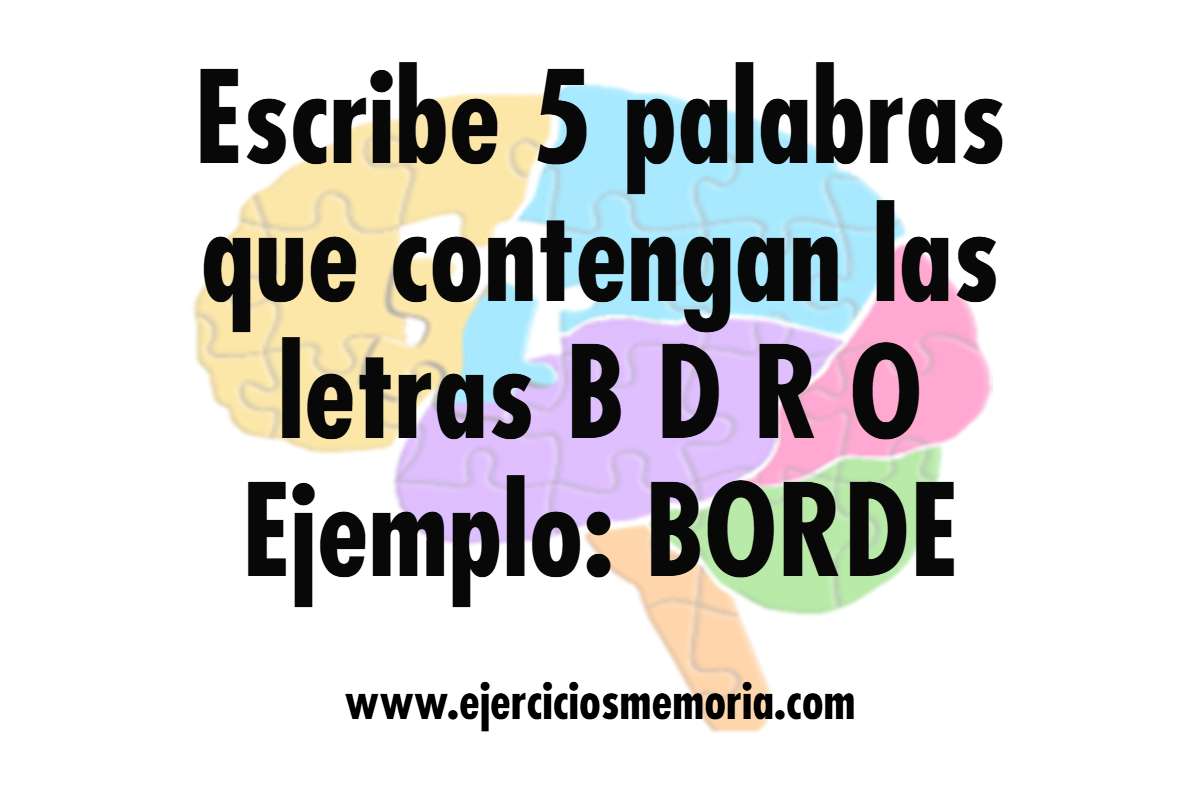 Ejercicio de palabras