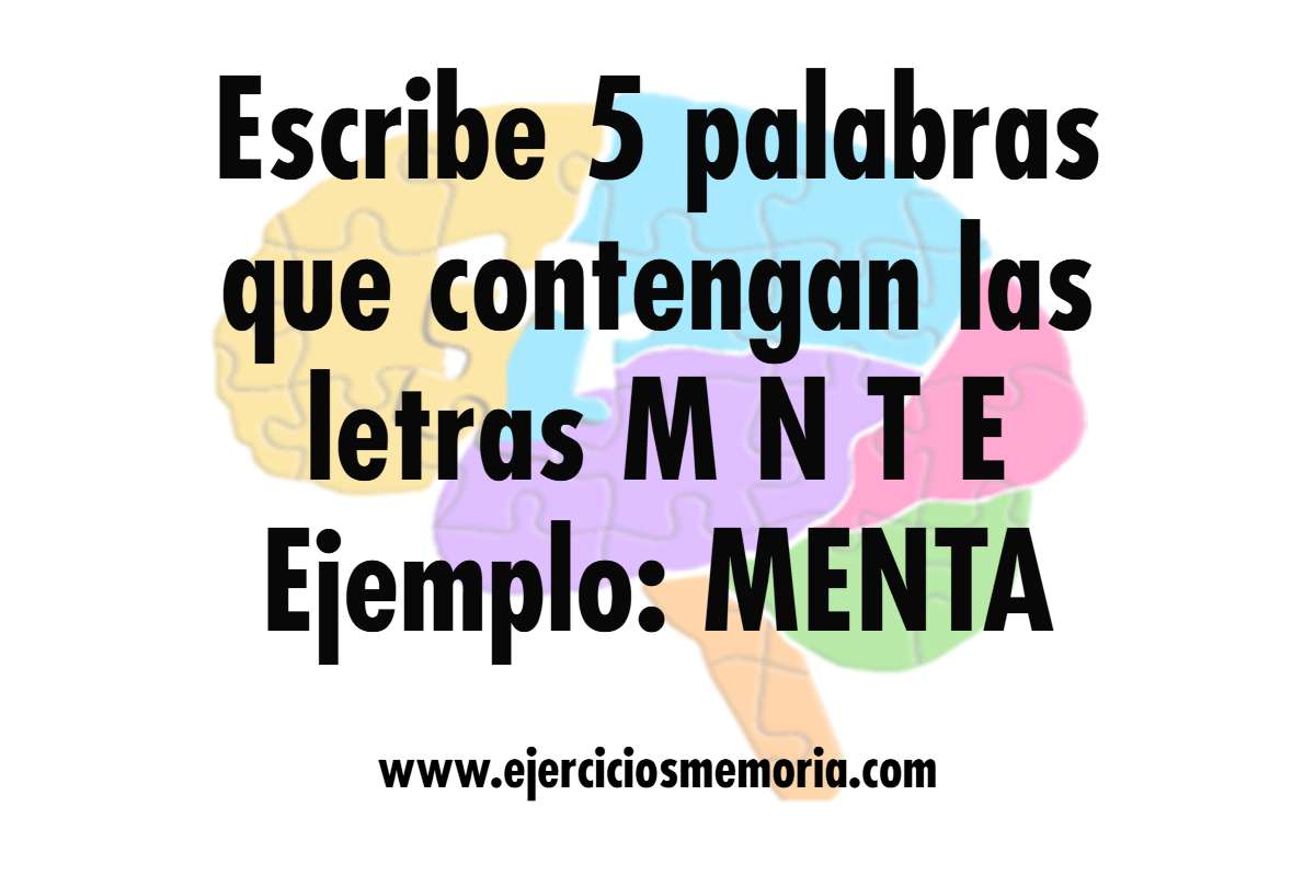 Ejercicio de palabras