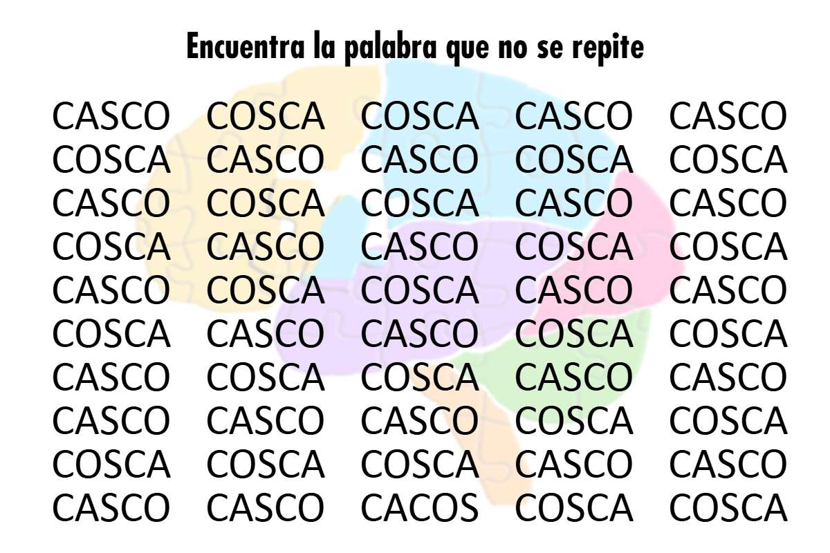 Encuentra la palabra que no se repite