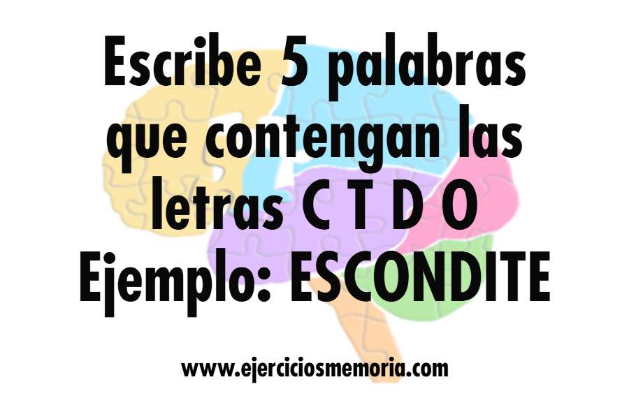 Ejercicio de palabras