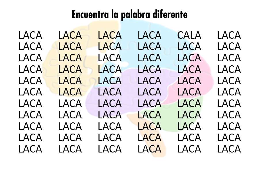Encuentra la palabra diferente