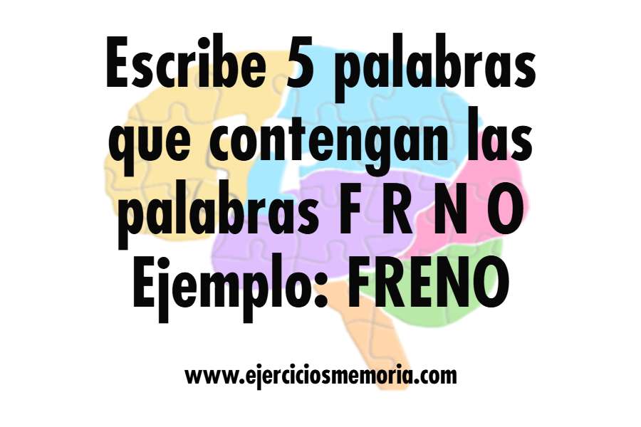 Ejercicio de palabras