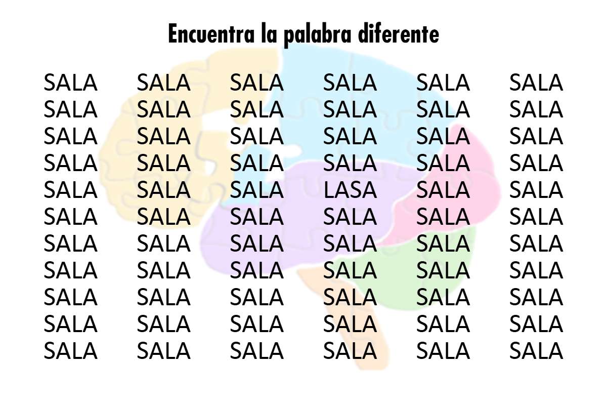 Encuentra la palabra diferente