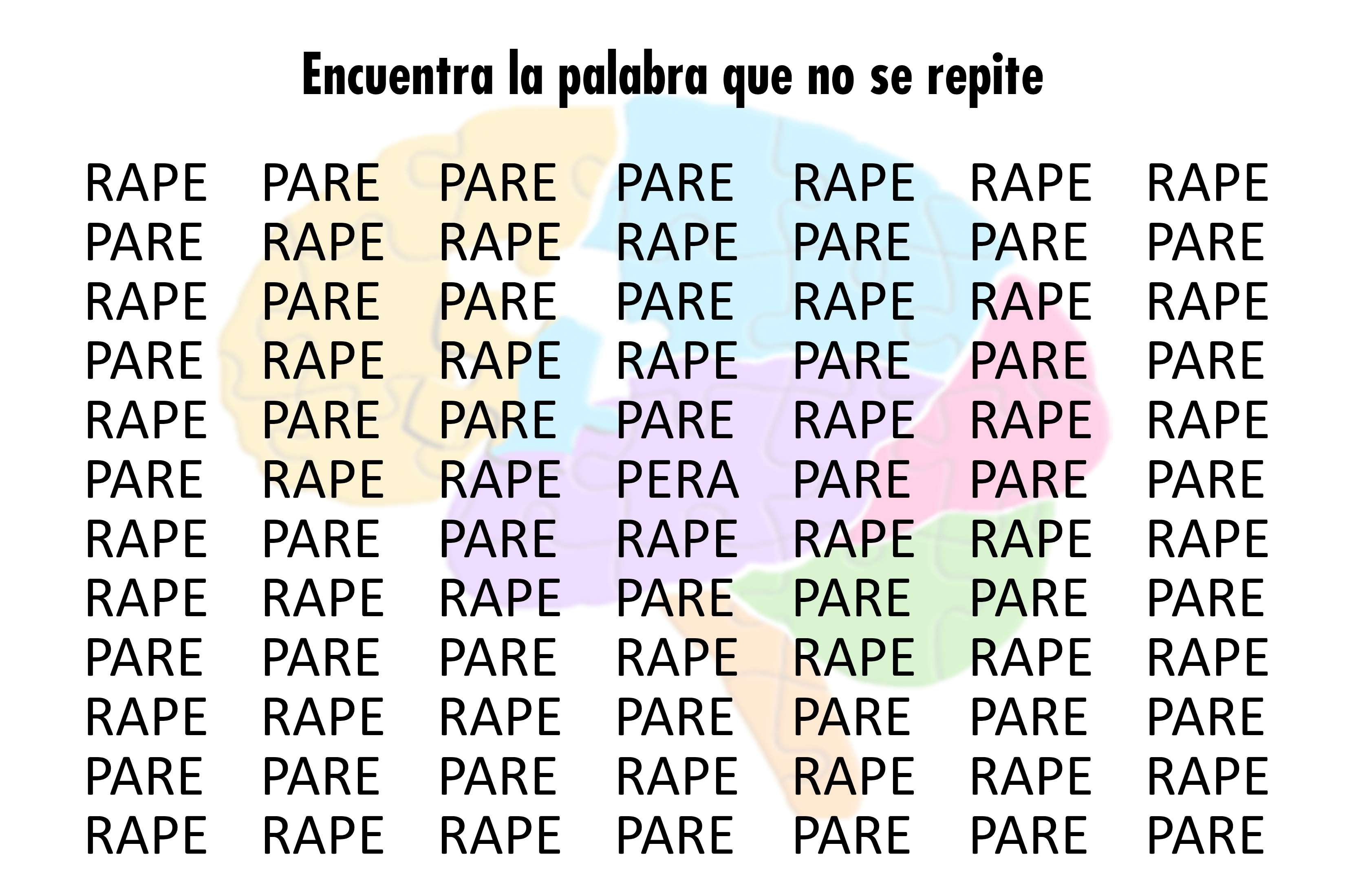 Encuentra la palabra que no se repite