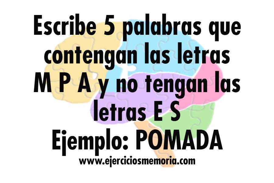 Ejercicio de palabras