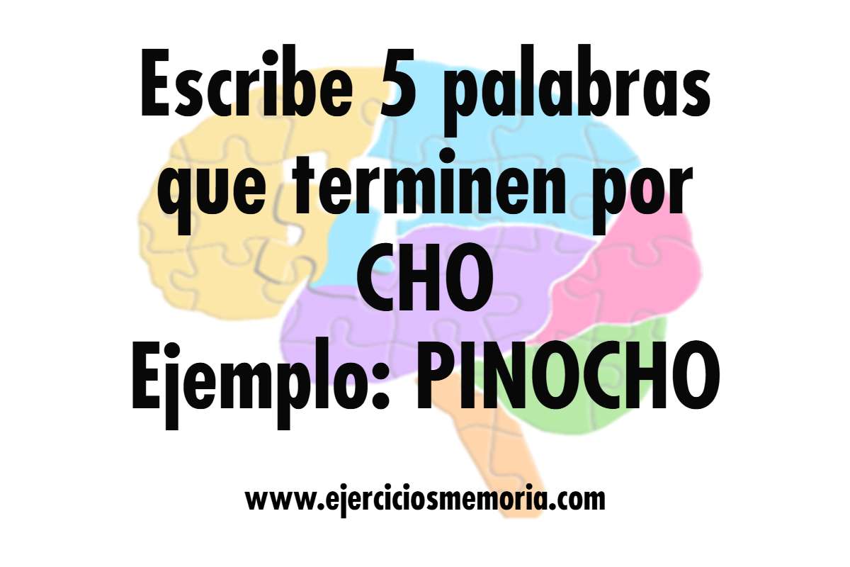 Ejercicio de palabras