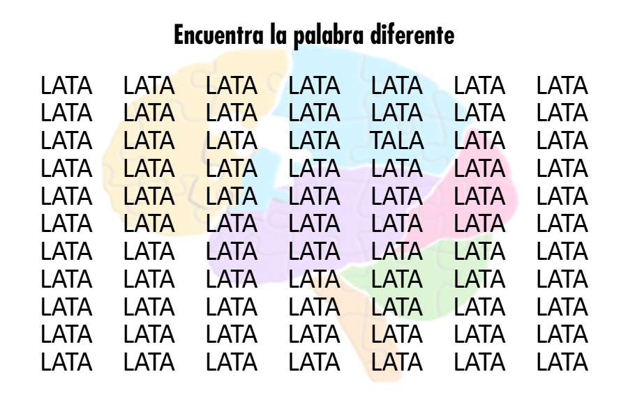 Encuentra la palabra diferente