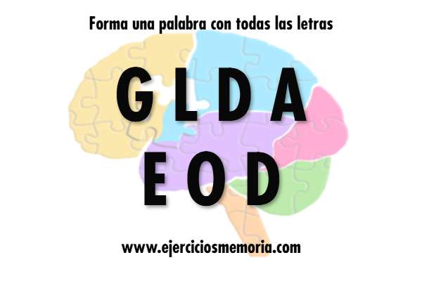 Forma una palabra con las letras