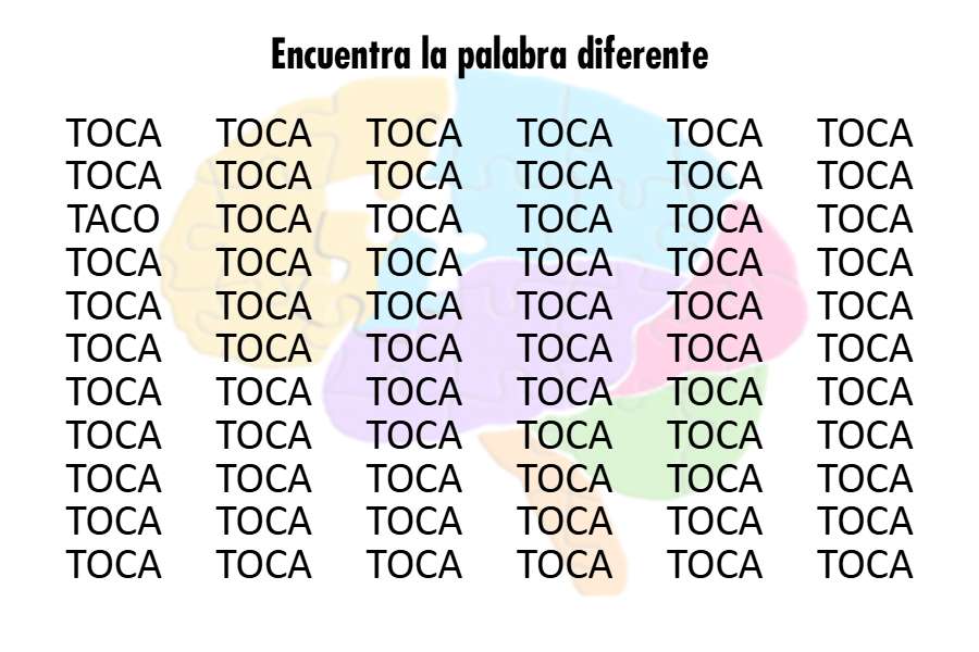 Encuentra la palabra diferente