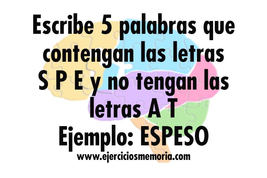 Ejercicio de palabras