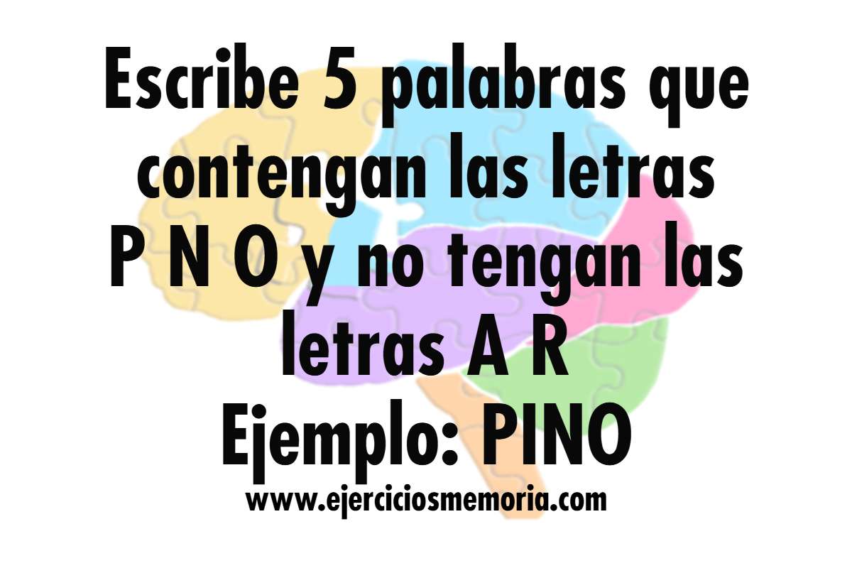 Ejercicio de palabras