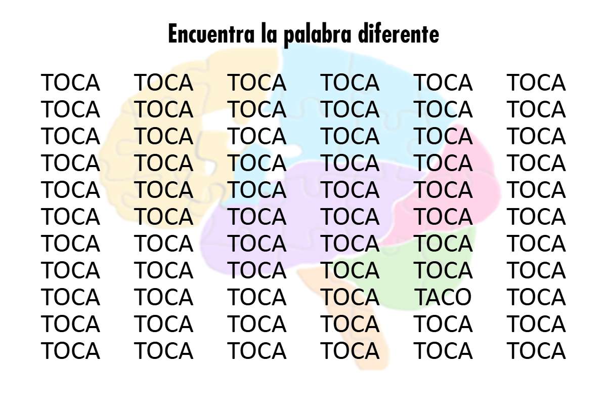 Encuentra la palabra diferente