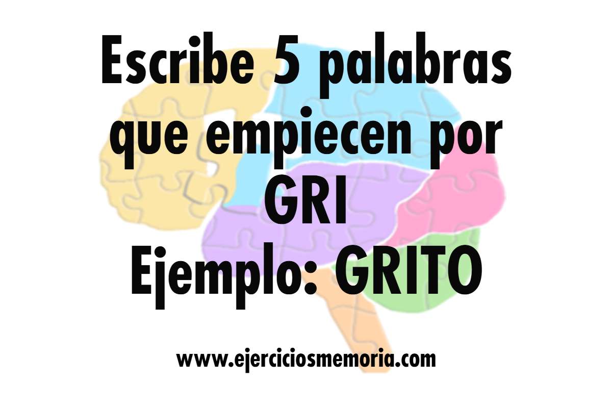 Ejercicio de palabras